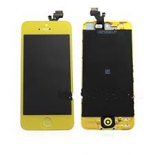 Kit vitre ecran complet Jaune Iphone 5 