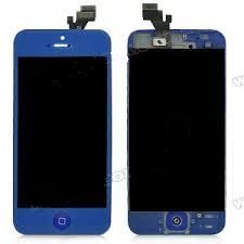 Kit vitre ecran complet Bleu Iphone 5 