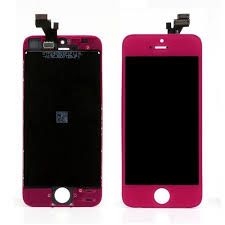 Kit vitre ecran complet fushia Iphone 5 